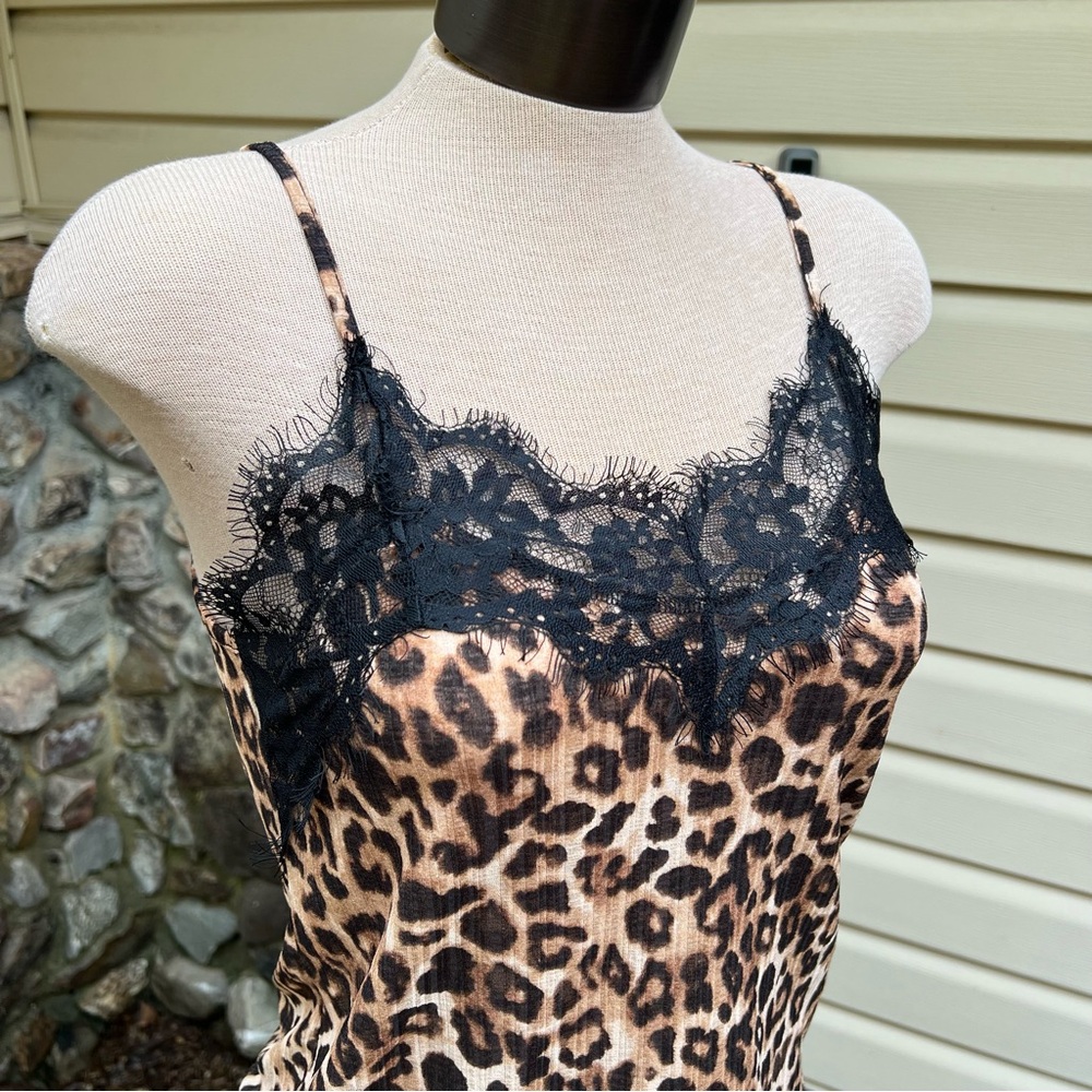 Zara Brown and Black Lace Chemise